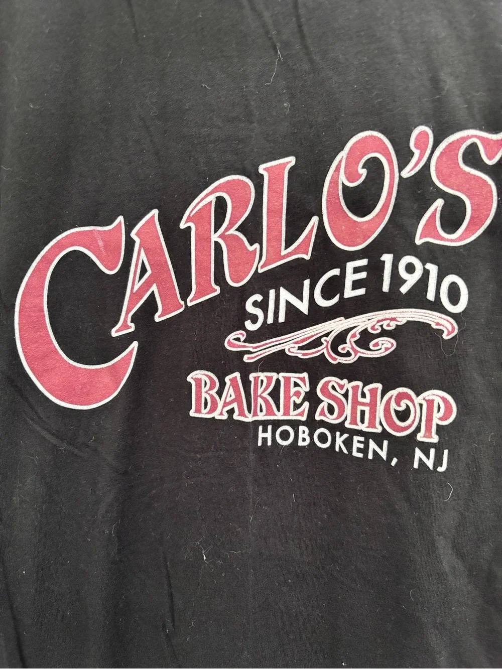 Carlos Bakery Hoboken Black L Short Sleeve Tee with Red Print see description - Picture 2 of 7
